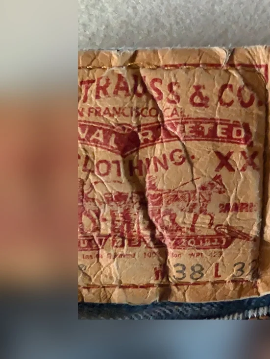 Vintage Levi's Mens Y2K 2000s 501 Original Jeans 100% Cotton Button Fly 38x32 - Picture 6 of 14